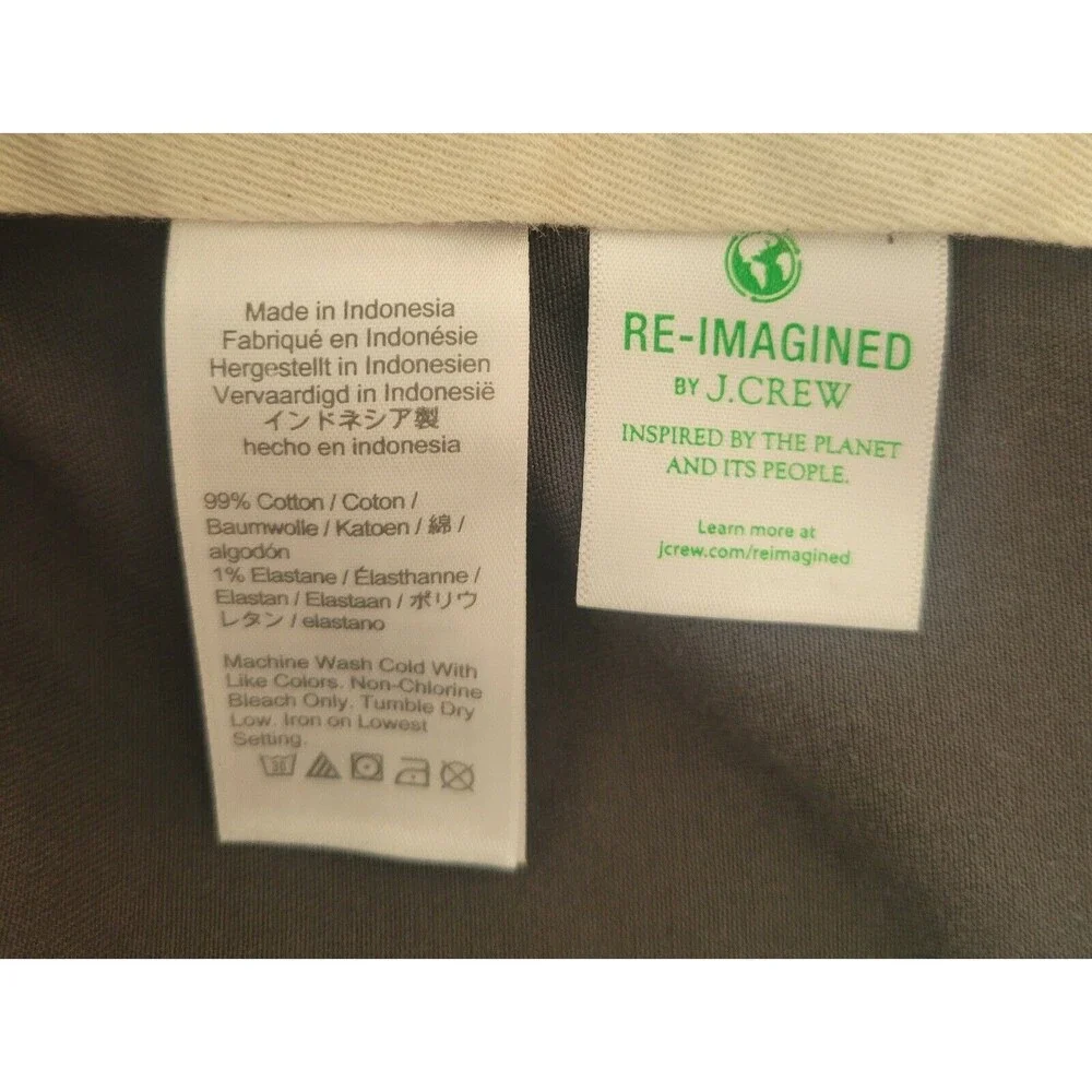 J. Crew 770 Straight Chino Pants Gray Mens Size 36x30 (Actual 38x29)